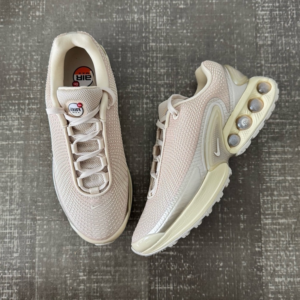 NIKE Women’s Air Max DN Light Khaki and Gold Sneaker - Picture 2 of 12